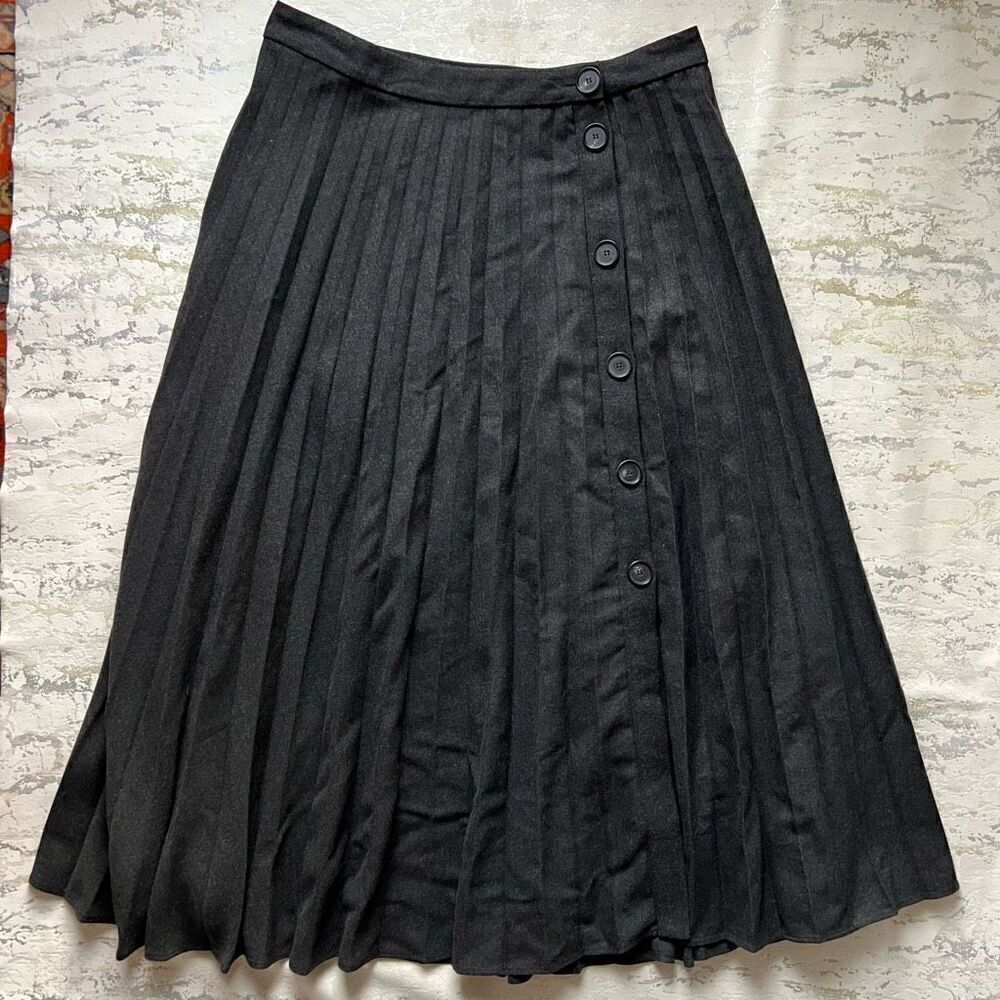 Zara Pleated Button Front Maxi Skirt Long School girl - Picture 6 of 10